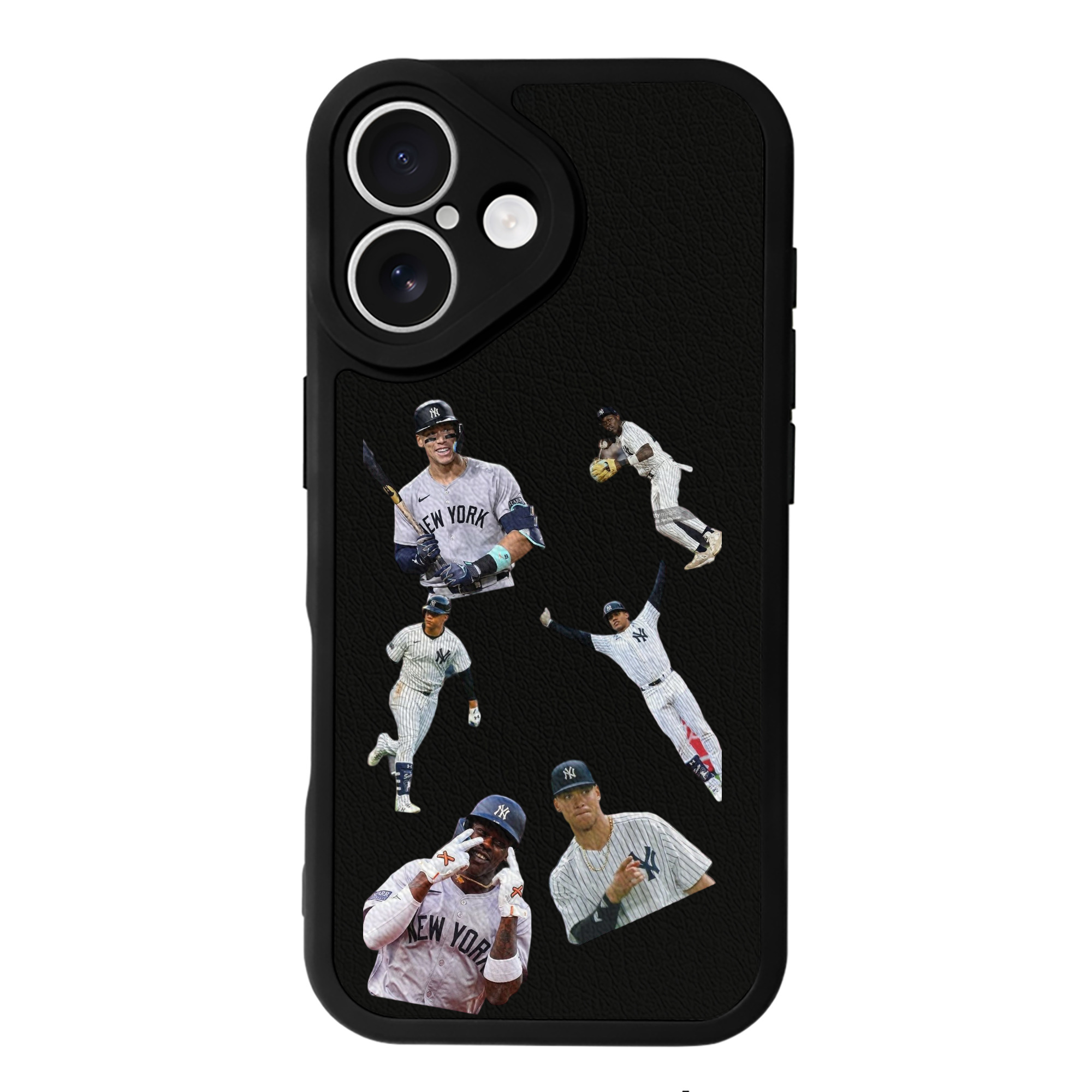 New York Yankees 284 IPhone 16 Silicone Leather Case – UV Print, Lambskin Texture – Perfect Fit, Wireless Charging Compatible, Scratch Resistant, Precise Cutouts – Stylish Protection For IPhone 16